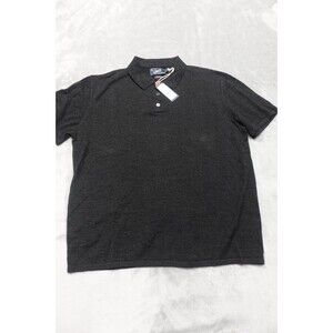 Grayers Men's L Charcoal James Lightweight Cotton Linen Cotton Polo Shirt
